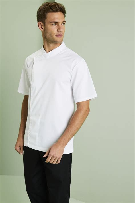 Premier Pull On Short Sleeve Chef Jacket Pr668 Shop By Industry From