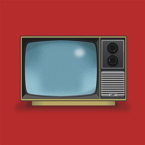 Vintage Tv Vector Illustration On Behance