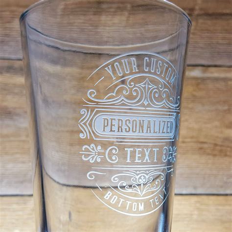 personalized beer pint 2x glasses with vintage logo design set of two oakvilleshop
