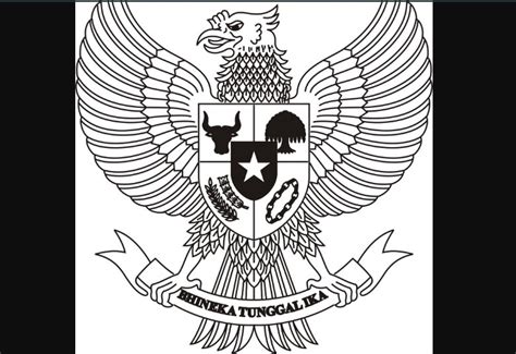 Sketsa burung garuda beserta makna gambarnya nurfasta com. Pancasila Sketsa Gambar Burung Garuda Yang Mudah