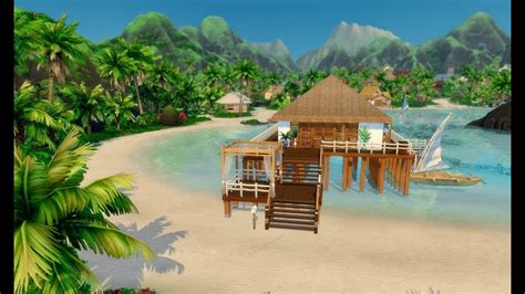 The Sims 4 Island Living Build Bahamas Water House Youtube