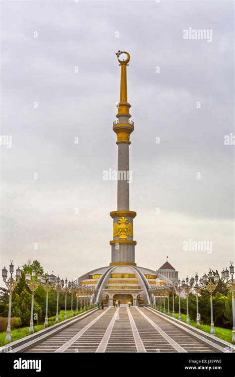 Turkmenistan Ashgabat Independence Monument Stock Photo Alamy