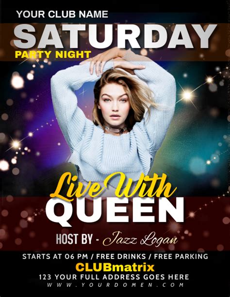 Saturday Party Night Template Postermywall