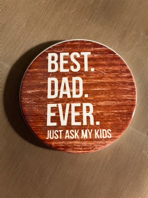 Best Dad Ever Coaster Etsy