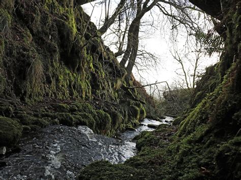 Photographs Of The Caerfanell Waterfalls Powys Wales Dark Ravine