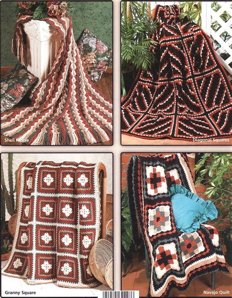 Navajo Afghans Crochet Patterns Book Indian Blankets 6 Southwest