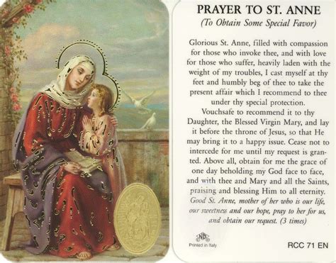 St Ann My Favorite St Anne Prayer Catholic Prayer For Healing