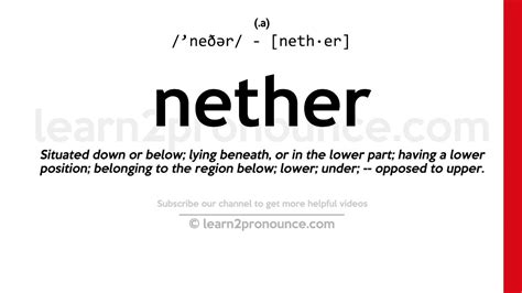 Pronunciation Of Nether Definition Of Nether Youtube