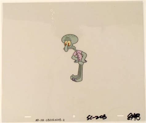 Annoyed Squidward Spongebob Animation Original Cel Art