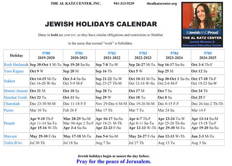 Jewish Holiday Calendar 2023 Recette 2023