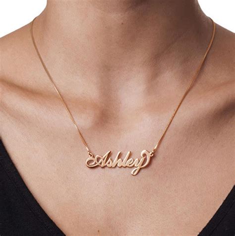 Rose Gold Carrie Style Name Necklace Be Monogrammed