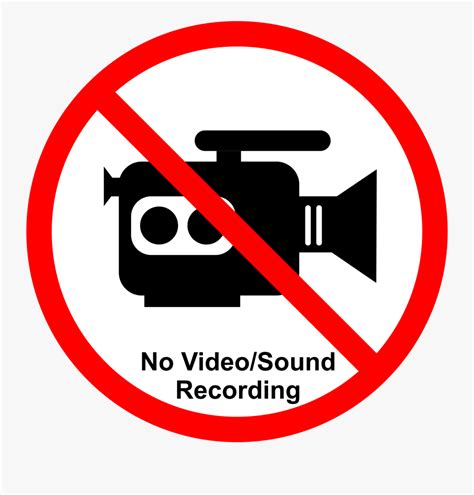 Recording/streaming Not Allowed - No Video Recording Png , Free Transparent Clipart - ClipartKey
