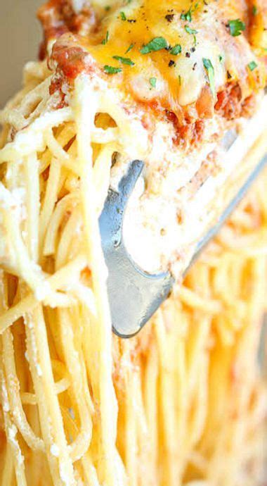 Baked Cream Cheese Spaghetti Recipe Baked Cream Cheese Spaghetti