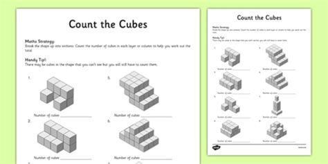 Year 3 Count The Cubes Worksheet Worksheet Teacher Made