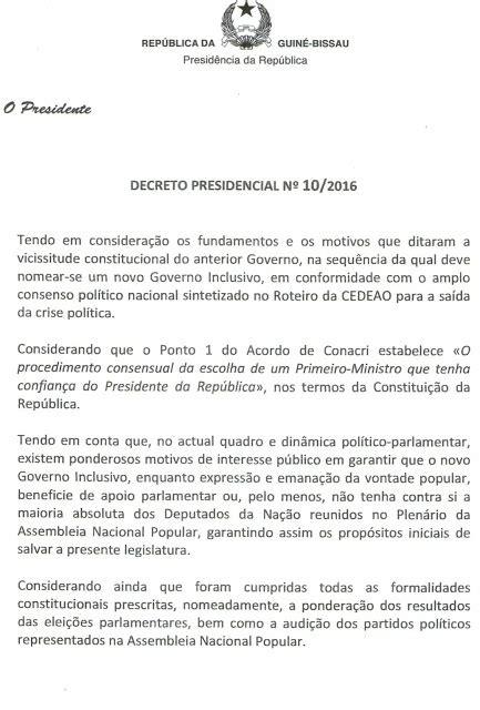 La característica principal es que se trata en este caso de una resolución o decisión unilateral, es decir, emana de una sola parte que es el presidente de un país. Conosaba do Porto: DECRETO PRESIDENCIAL Nº 10/2016