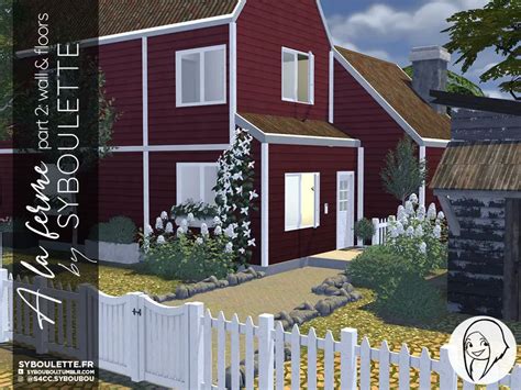 A La Ferme Cottage Fences Cc Sims 4 Syboulette Custom