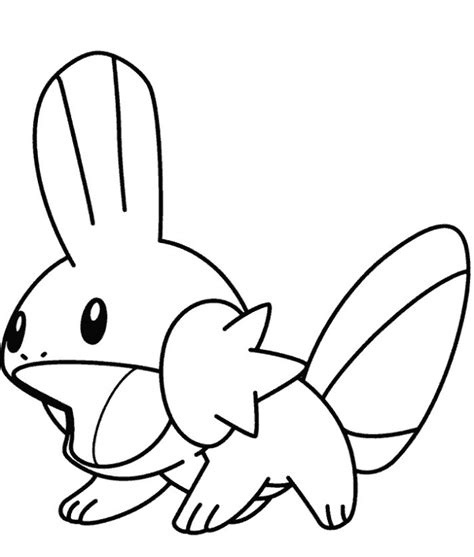 Pokemon Coloring Pages Mudkip At Free Printable