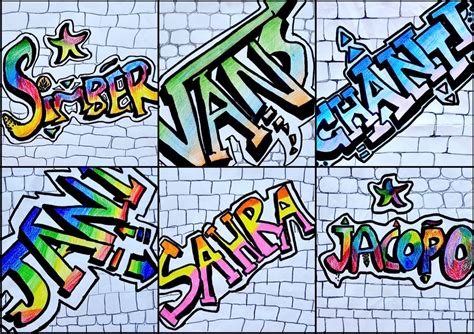 Name In Graffiti Style Arte A Scuola
