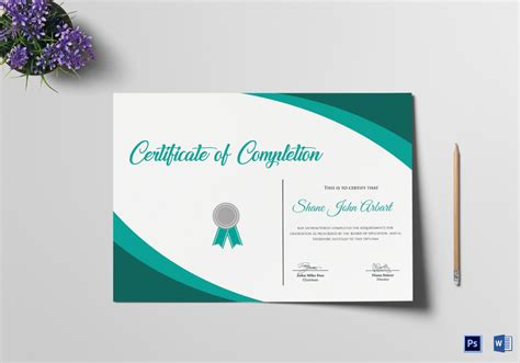 Graduation Diploma Certificate Design Template In Psd Word