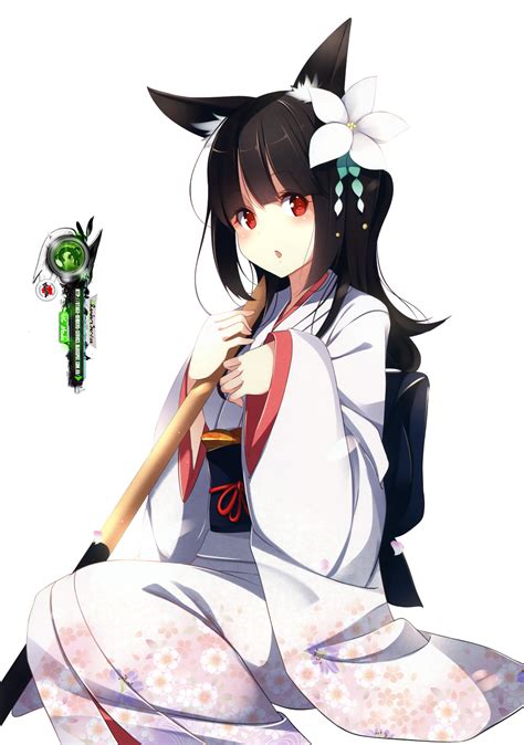 Kimono Girl Kawaiii Kitsune Sakura Render2vers Ors
