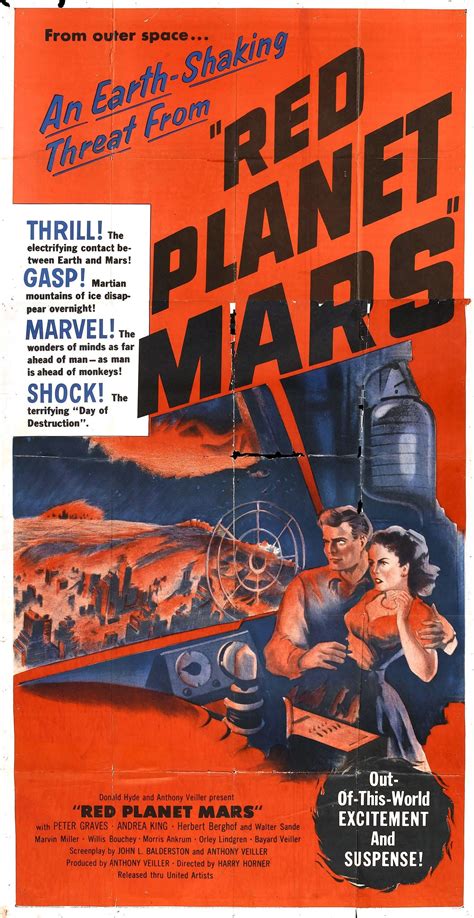 2020 popular 1 trends in home & garden, men's clothing, women's clothing, education & office supplies with movie poster planet and 1. Poster for Red Planet Mars (1952, USA) - Wrong Side of the Art