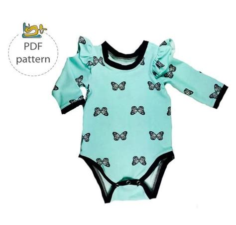 Baby Bodysuit Pattern Pdf Sewing Pattern Baby Onesie Sewing Etsy Uk