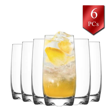 Lav Drinking Glass 13 2 Oz 390 Cc 6 Pcs Durable Design Glasses Tumbler Water And Juice Glasses
