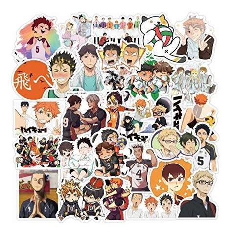 50 Unids Set Haikyuu Pegatinas De Anime Japones Pegati Mercado Libre