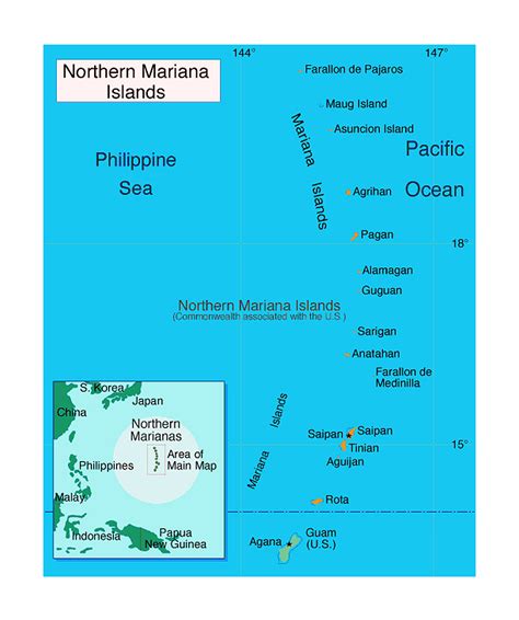 Detailed Political Map Of Northern Mariana Islands Mariana Islands