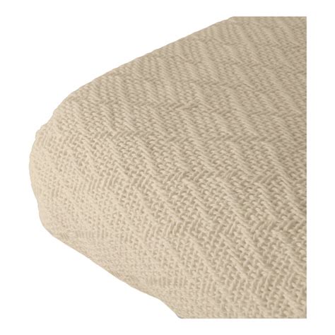 Oxford 90 X 90 Queen Size Beige 100 Cotton Thermal Herringbone Hotel