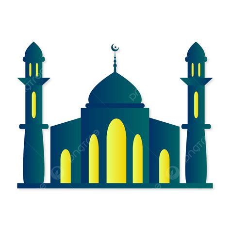 Gambar Desain Masjid Islami Yang Indah Mesjid Datar Islam Png Dan