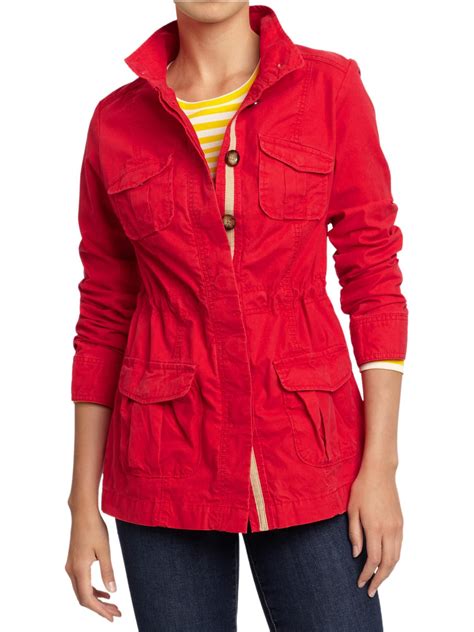 Red Cargo Jacket Cargo Jacket Outfit Mom Uniform Clothes