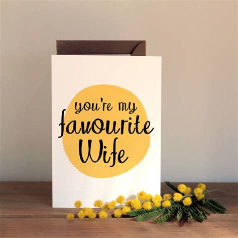 you re my favourite wife card by ivorymint stationery