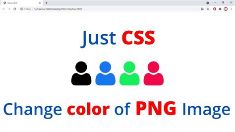 How To Change Color Of Png Image Via Css Youtube