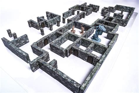 Buy Modular Dungeon Wall System Stone Walls Op 28mm Miniatures Role