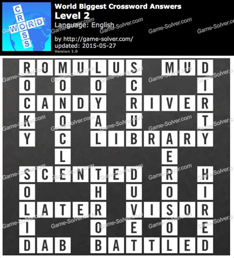 Worlds Biggest Crossword Level 2 Game Solver