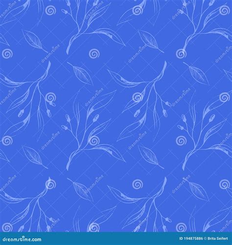 Ornamental Geometric Seamless Pattern Abstract Royal Blue Floral