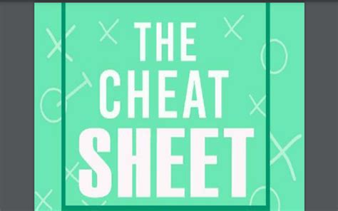 The Cheat Sheet Book By Sarah Adams Everything You Care