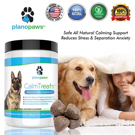 Calm Treats Safe All Natural Calming For Dogs Dog Anxiety Supplement