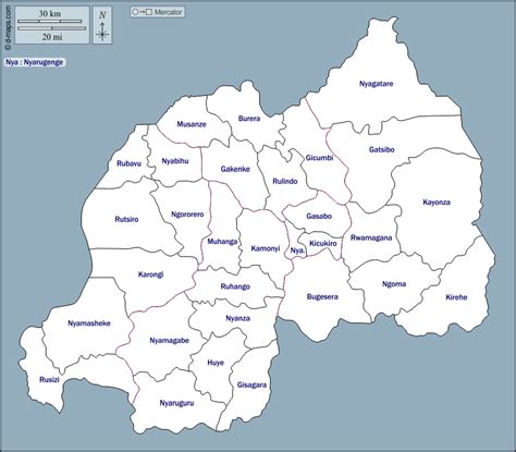 Rwanda Free Map Free Blank Map Free Outline Map Free