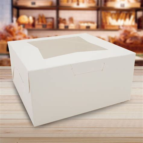 10 Inch White Cake Box With Window