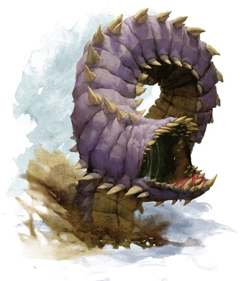 Purple Worm Monsters Dandd Beyond Fantasy Monster Mythical