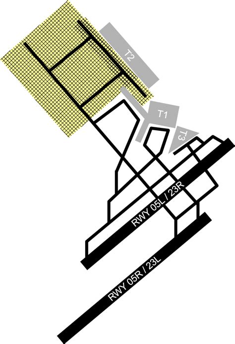The Layout Of Manchester Airport Including Major Taxiways Download