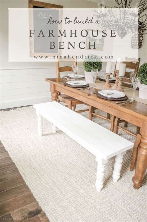How To Build A Simple Farmhouse Bench With Building Plans