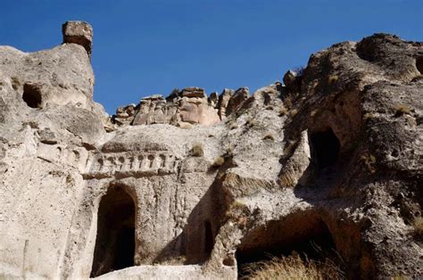 Ruins Of Ancient Cave Church In Cappadocian Rocksihlara Valley Stock