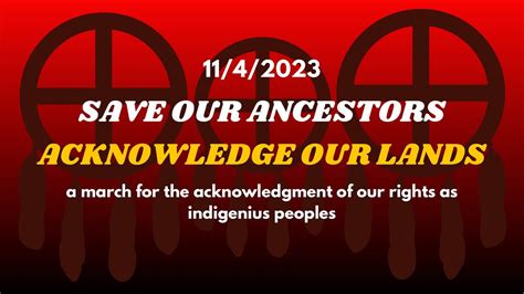 Save Our Ancestors Acknowledge our Lands Press Conference Nov. 2023