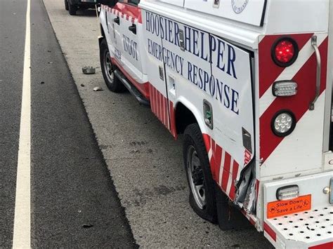 Isp Impaired Woman Arrested After Striking Indot Hoosier Helper Truck Indianapolis News