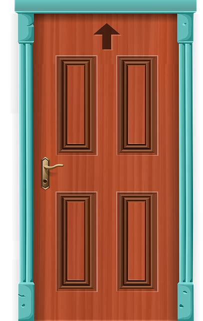 Flat Cartoonstyle Door Vector Door Lineal Icon Flat Icon Png And
