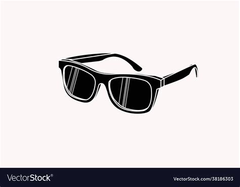 black and white sunglasses royalty free vector image