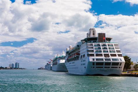 Cruise Ships In Miami Editorial Image Image Of Coast 117400365